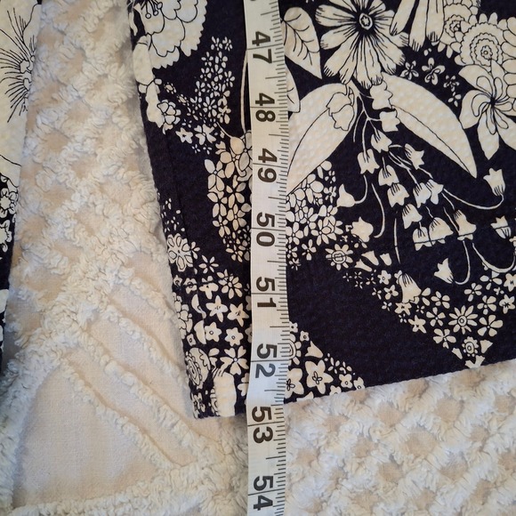 Anthropologie Maeve Blue White Floral Halter Wide Leg Jumpsuit 14 Petite NWT - Picture 4 of 13